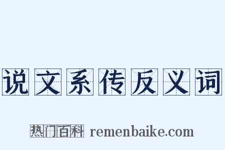 说文系传反义词是什么意思的图片